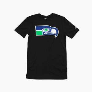 Seattle Seahawks Black Throwback Logo T-Shirt