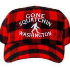 WA Gone Squatchin Red/Blk Plaid H