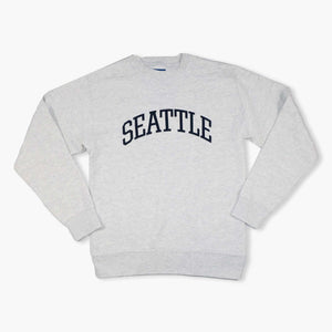 Seattle Applique Iced Heather Big Cotton Crewneck