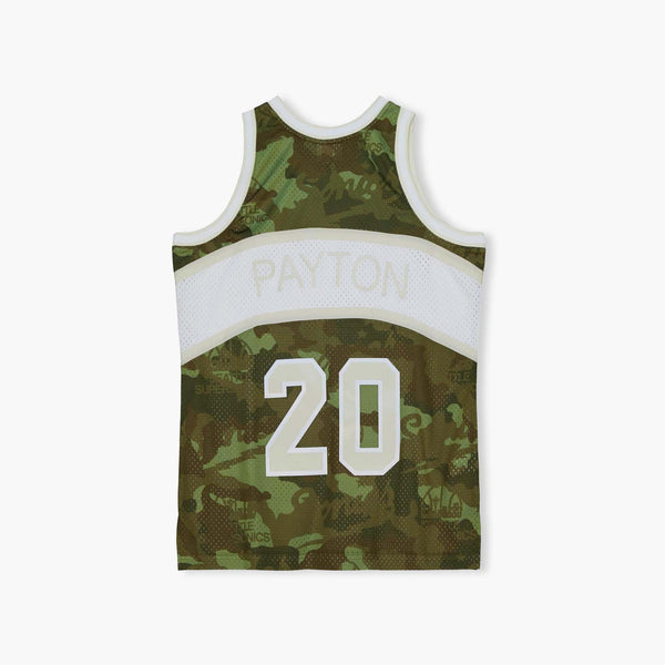 Seattle SuperSonics Gary Payton Ghost Green Camo Swingman Jersey