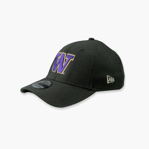 New Era Washington Huskies Black FlexFit Hat