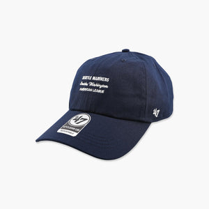 Seattle Mariners AL Script Navy Clean Up Adjustable Hat
