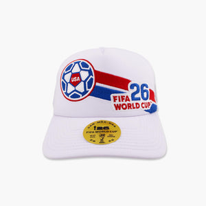 2026 FIFA World Cup USA Soccer Ball Stripe Trucker Hat