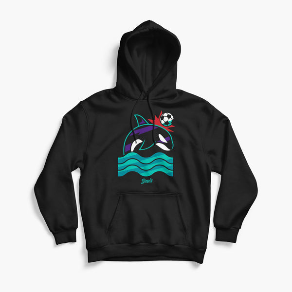 Wild Whale Black Hoodie