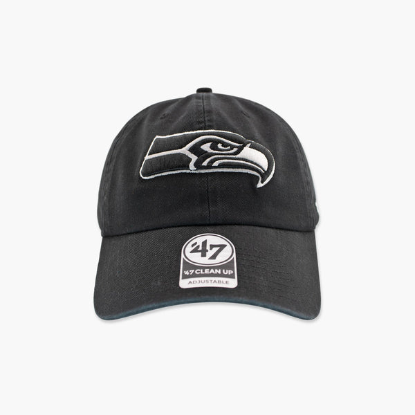 Seattle Seahawks Black Clean Up Adjustable Hat