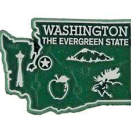 WA Green Map PVC Magnet