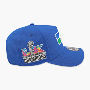 Seattle Seahawks Classic Throwback Royal Super Bowl LX Champions Side Patch A-Frame Hat