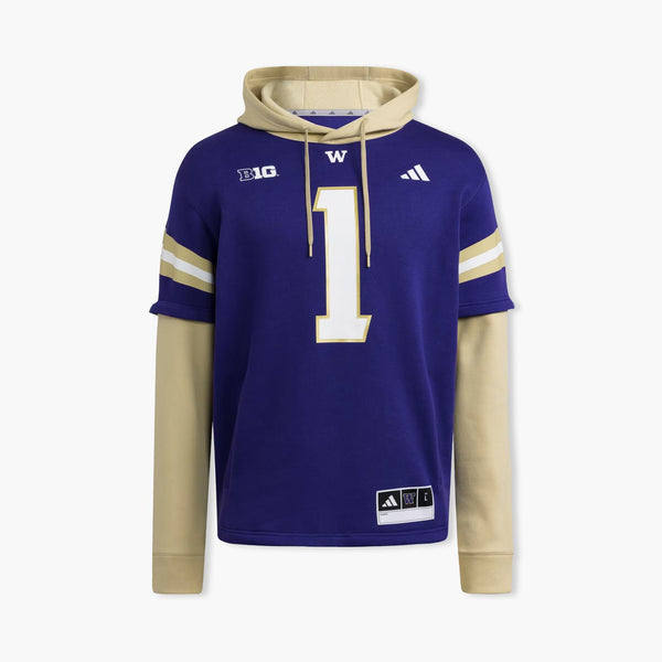 Washington Huskies Adidas Football Jersey Hoodie