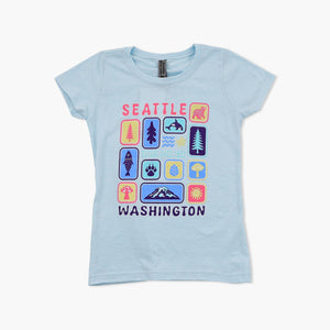 Puzzle Ocean Blue Seattle Youth T-Shirt