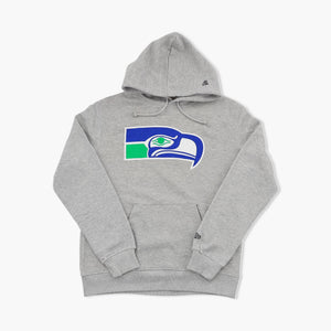 Seattle Seahawks Grey Throwback Logo Hoodie