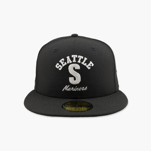 Seattle Mariners Steelheads Black Arched 50th Anniversary Fitted Hat