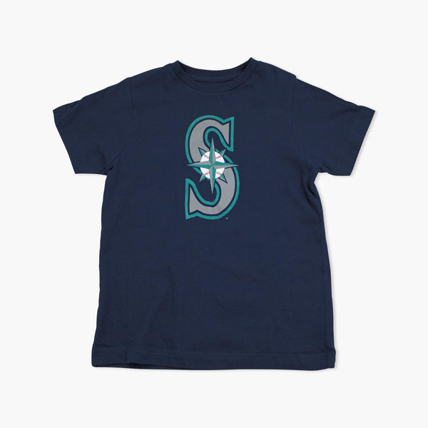 Seattle Mariners Basic Primary Logo Navy T-Shirt - Youth