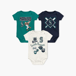 Seattle Mariners Onesie 3-Pack