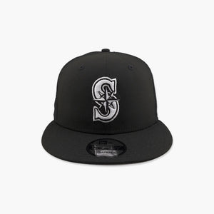Seattle Mariners Black & White Trucker Snapback