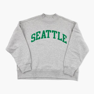 Active Steel Grey Seattle Mock Neck Womens Crewneck