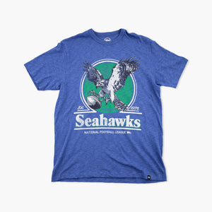 Seattle Seahawks Bleacher Blue Throwback Scrum T-Shirt