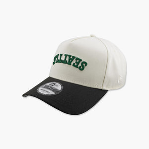 Seattle SuperSonics Cream Inverted Wordmark A-Frame Snapback