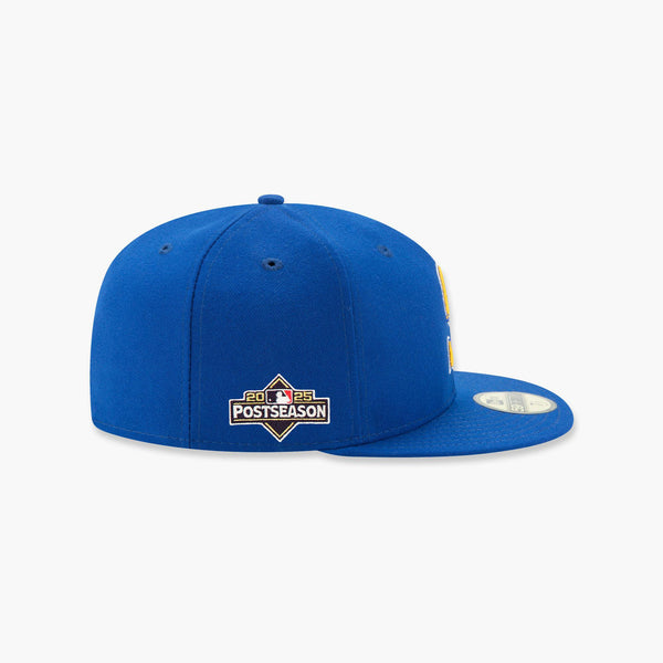Seattle Mariners Royal 2025 Postseason Side Patch Fitted Hat