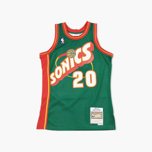 Maillot basket NBA Seattle Supersonics Shawn Kemp 40 taille XL Maillot basket NBA Seattle Supersonics Shawn Kemp 40 taille XL
