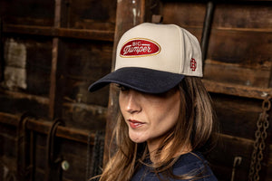 The Big Dumper Badge Two Tone Cream/Navy Hat, Big Dumper Collection