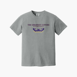 Washington Huskies Gray The Greatest Setting Comfort Colors Statement T-Shirt