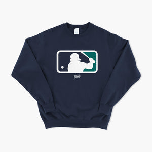 Kid Logo Navy Youth Crewneck