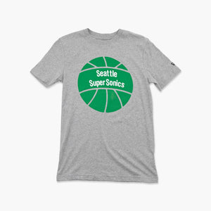 Seattle SuperSonics Grey 1970 Primary Logo T-Shirt