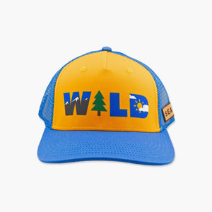 Wild Child Gold/Cobalt Seattle Youth Trucker Hat