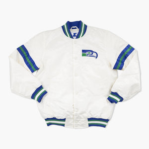 Seattle Seahawks White Throwback Starter Lightweight Jacket