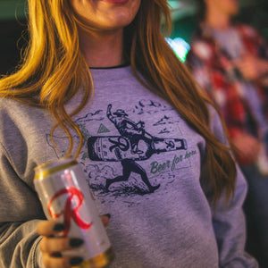 Rainier Beer Athletic Grey Newport Crewneck