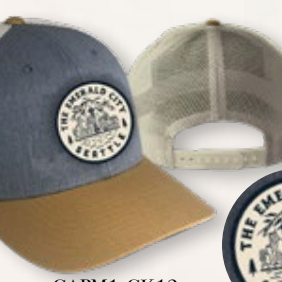 Seattle Emerald City Gray/Yellow/Cream Mesh Hat