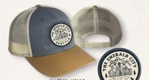 Seattle Emerald City Gray/Yellow/Cream Mesh Hat
