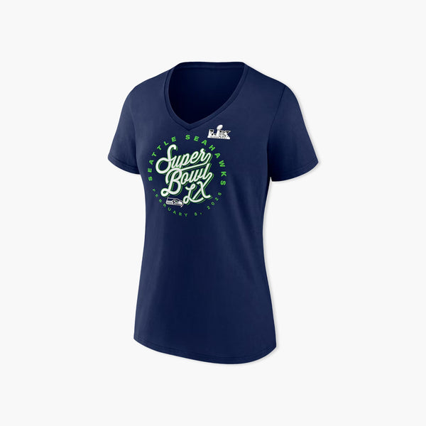 Seattle Seahawks Cheer Section Super Bowl LX Navy Women's T-Shirt