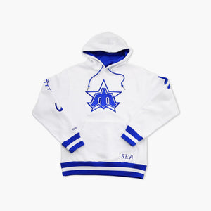 Seattle Mariners Retro Star White Premium Hoodie