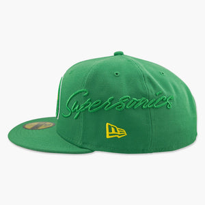 Seattle SuperSonics Green Skyline Side Script Fitted Hat