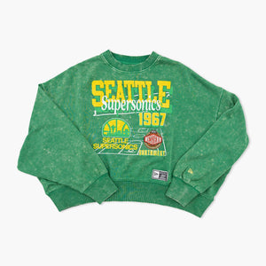 Seattle SuperSonics Green 1967 Court Collage Women’s Crewneck