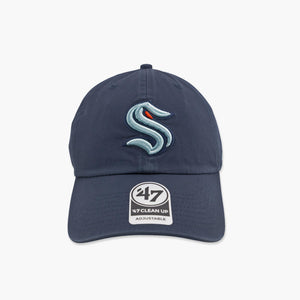 Seattle Kraken Navy Primary Logo Clean Up Adjustable Hat