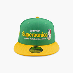 Seattle SuperSonics Green Gold Courtside Fitted Hat