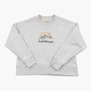 Radial Threads Ash Seattle Womens Crewneck