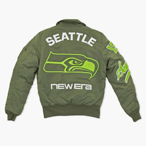 Seattle Seahawks New Era Alpha Industries 2026 XGR Bomber Jacket