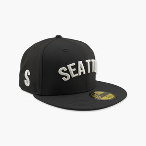 Seattle Mariners Steelheads Black Wordmark Fitted Hat