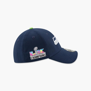 Seattle Seahawks Super Bowl LX Champions Side Patch Navy FlexFit Hat