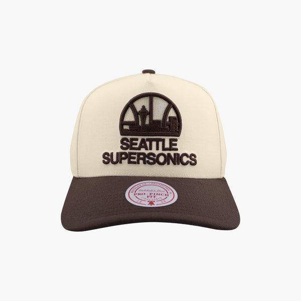 Seattle SuperSonics Cream/Brown Pro Crown Snapback