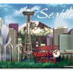 Seattle Skyline City Center Magnet
