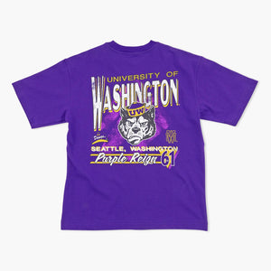 Washington Huskies Purple Under Bar Heavyweight T-Shirt