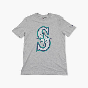 Seattle Mariners Primary Logo Heather Grey T-Shirt