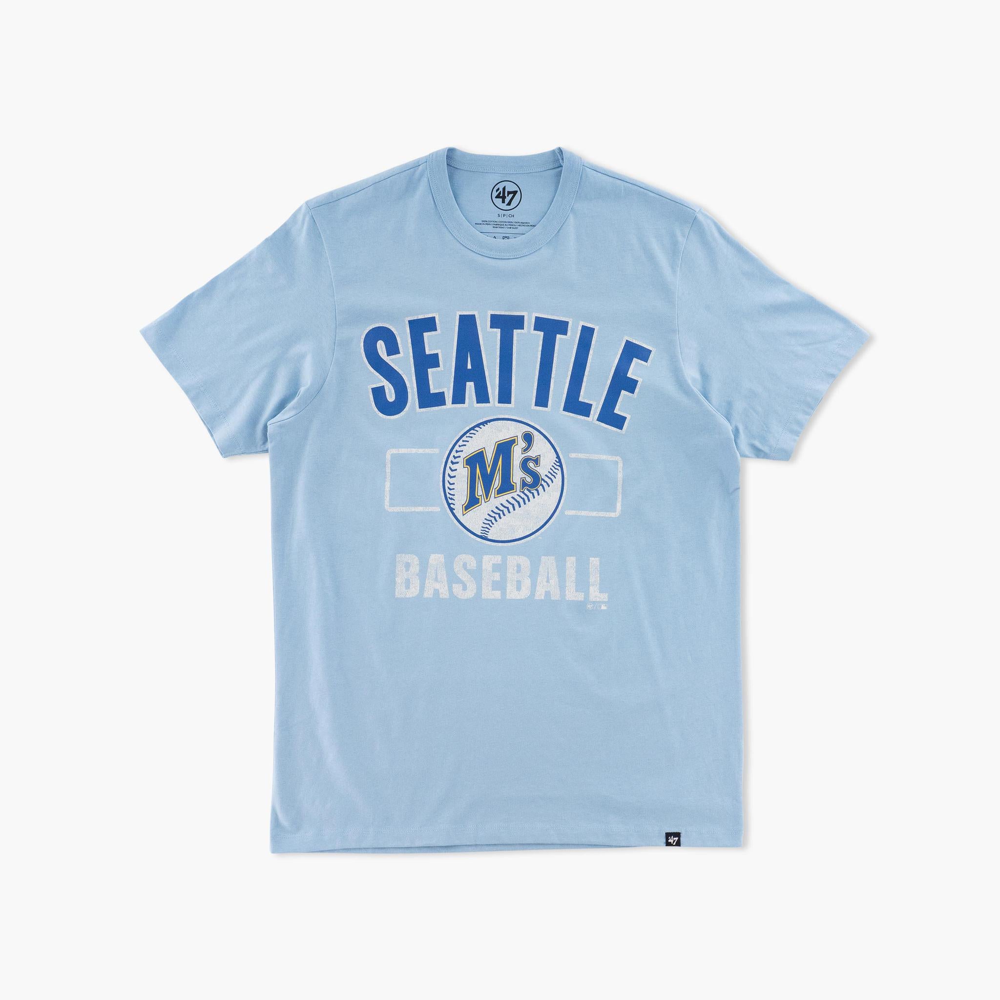 Seattle Mariners Retro Light Blue Cityside T Shirt