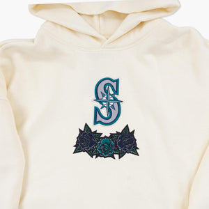 Seattle Mariners Waves & Roses Cream Hoodie