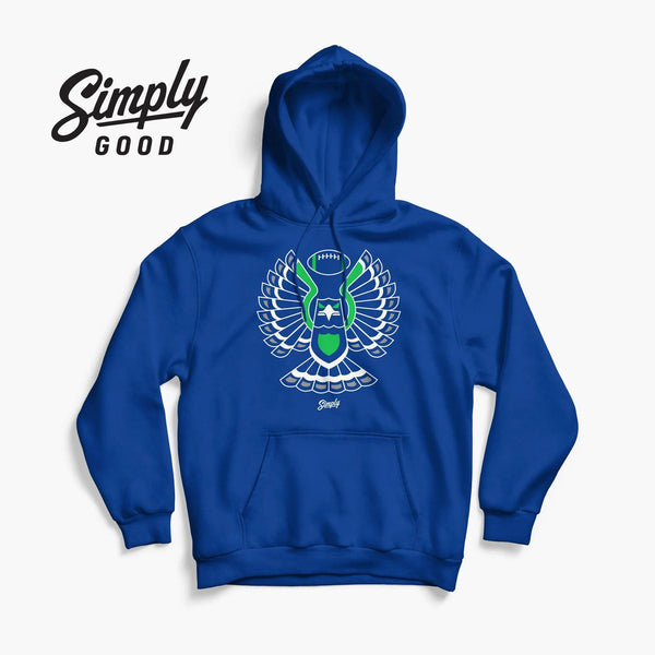 Touchdown Hawk Retro Royal Hoodie