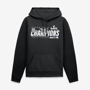 Seattle Seahawks Iconic Victory Super Bowl Champions Black Hoodie